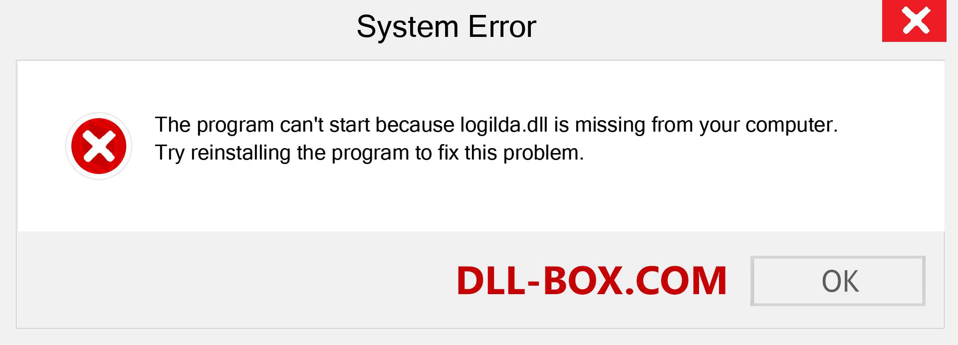 logilda.dll could not be found